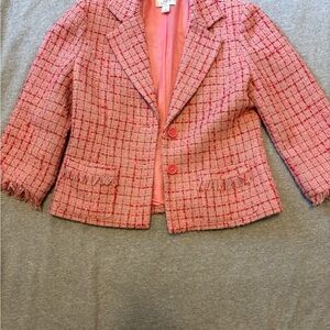 LOFT Pink Tweed Blazer